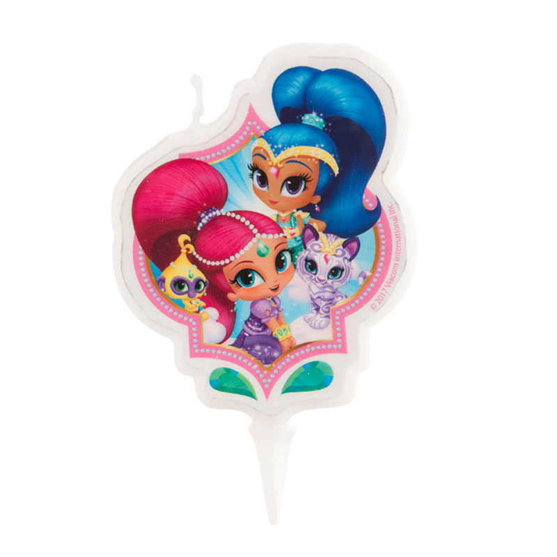 DISPLAY 12 VELAS 2D CUMPLEAÑOS SHIMMER AND SHINE  7CM